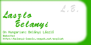 laszlo belanyi business card